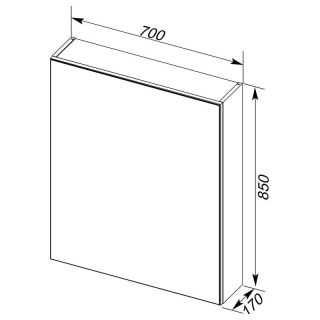 Зеркало-шкаф Aquanet Алвита 70 белый